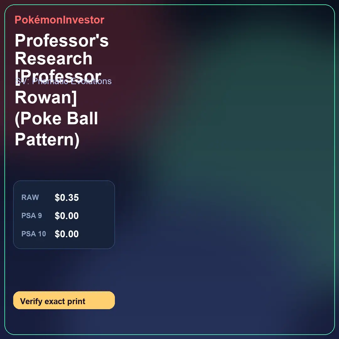 Card research image for Professor's Research [Professor Rowan] (Poke Ball Pattern)
