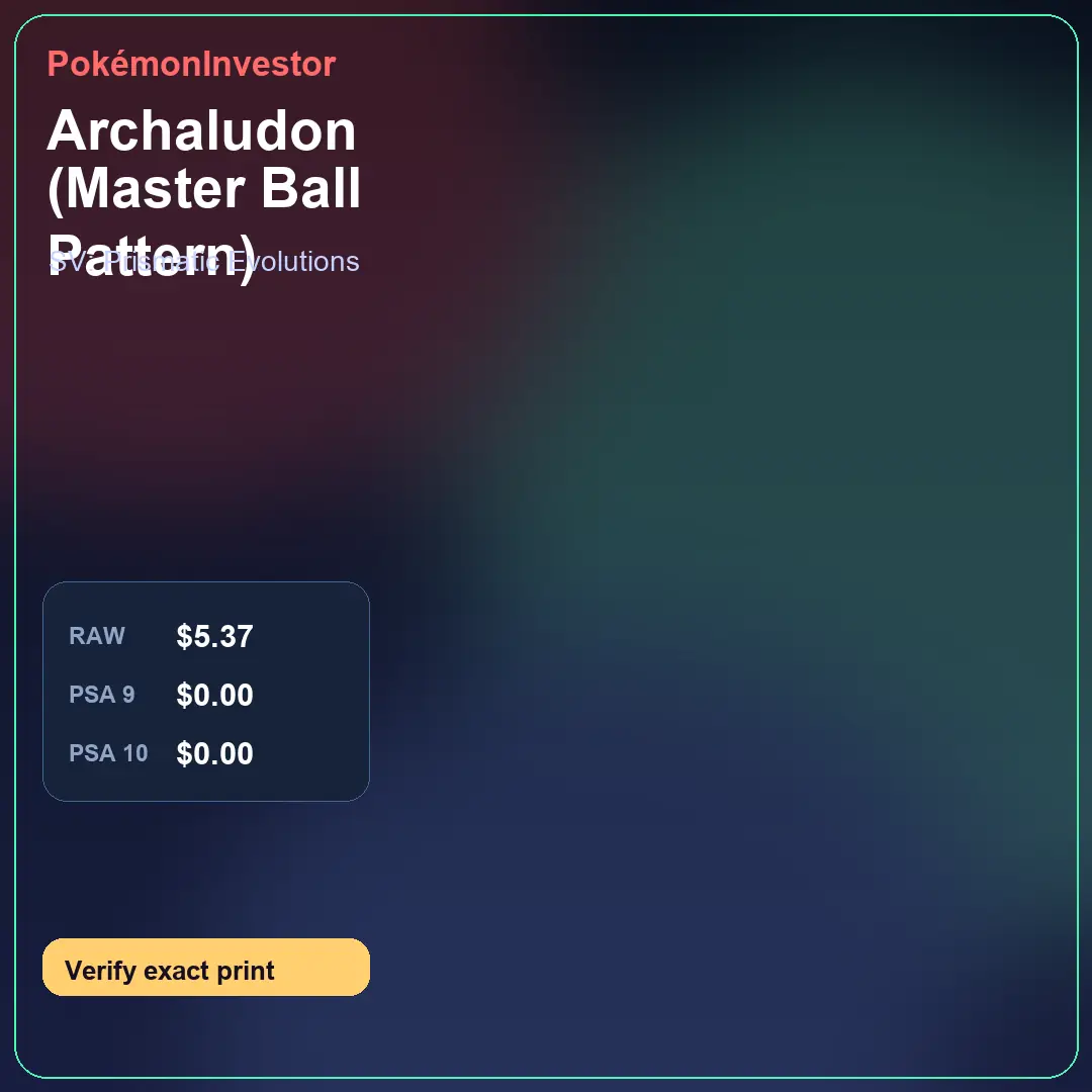 Card research image for Archaludon (Master Ball Pattern)
