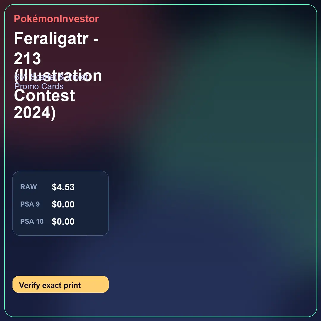 Card research image for Feraligatr - 213 (Illustration Contest 2024)