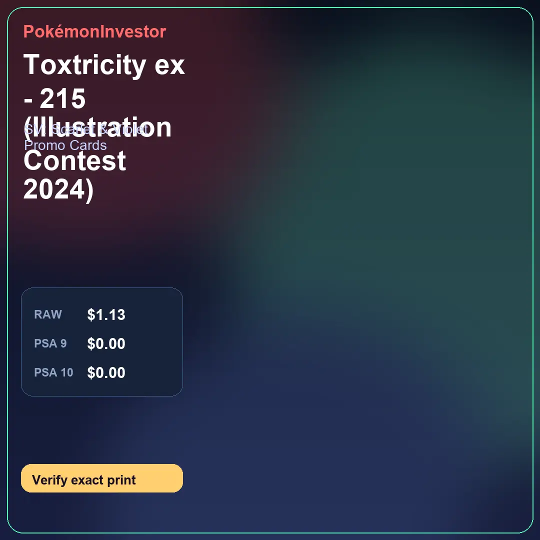 Card research image for Toxtricity ex - 215 (Illustration Contest 2024)
