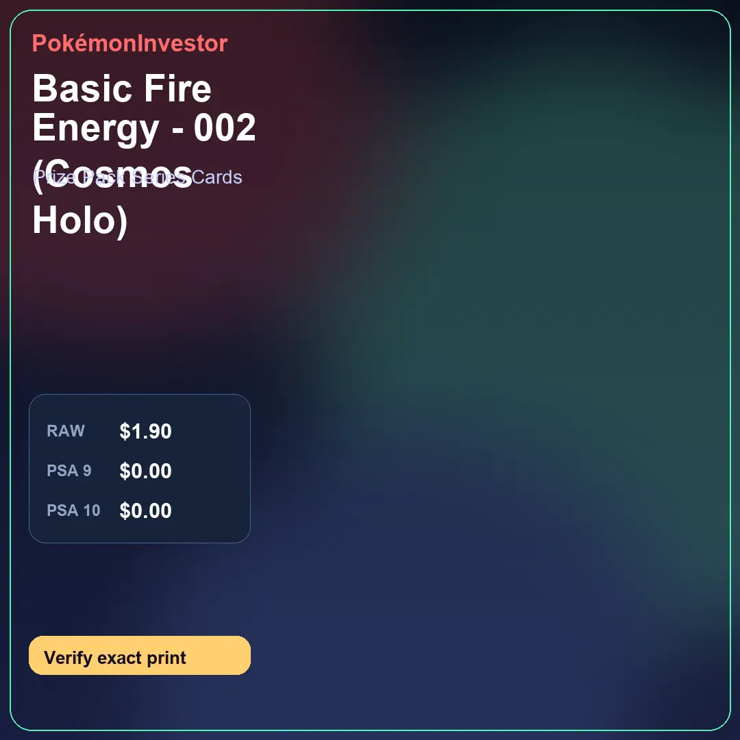Card research image for Basic Fire Energy - 002 (Cosmos Holo)