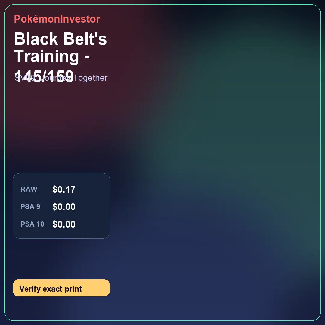 Card research image for Black Belt's Training - 145/159