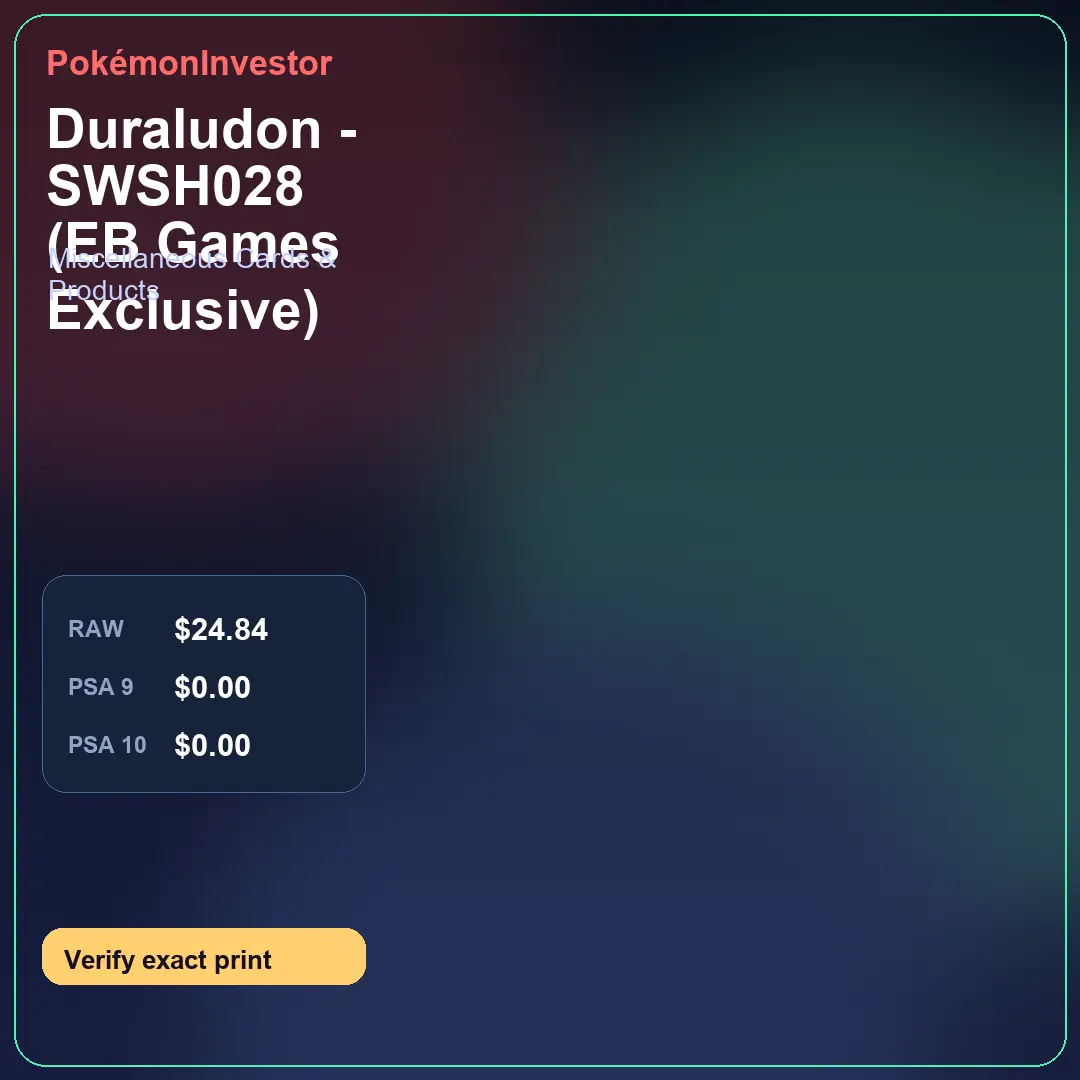 Card research image for Duraludon - SWSH028 (EB Games Exclusive)