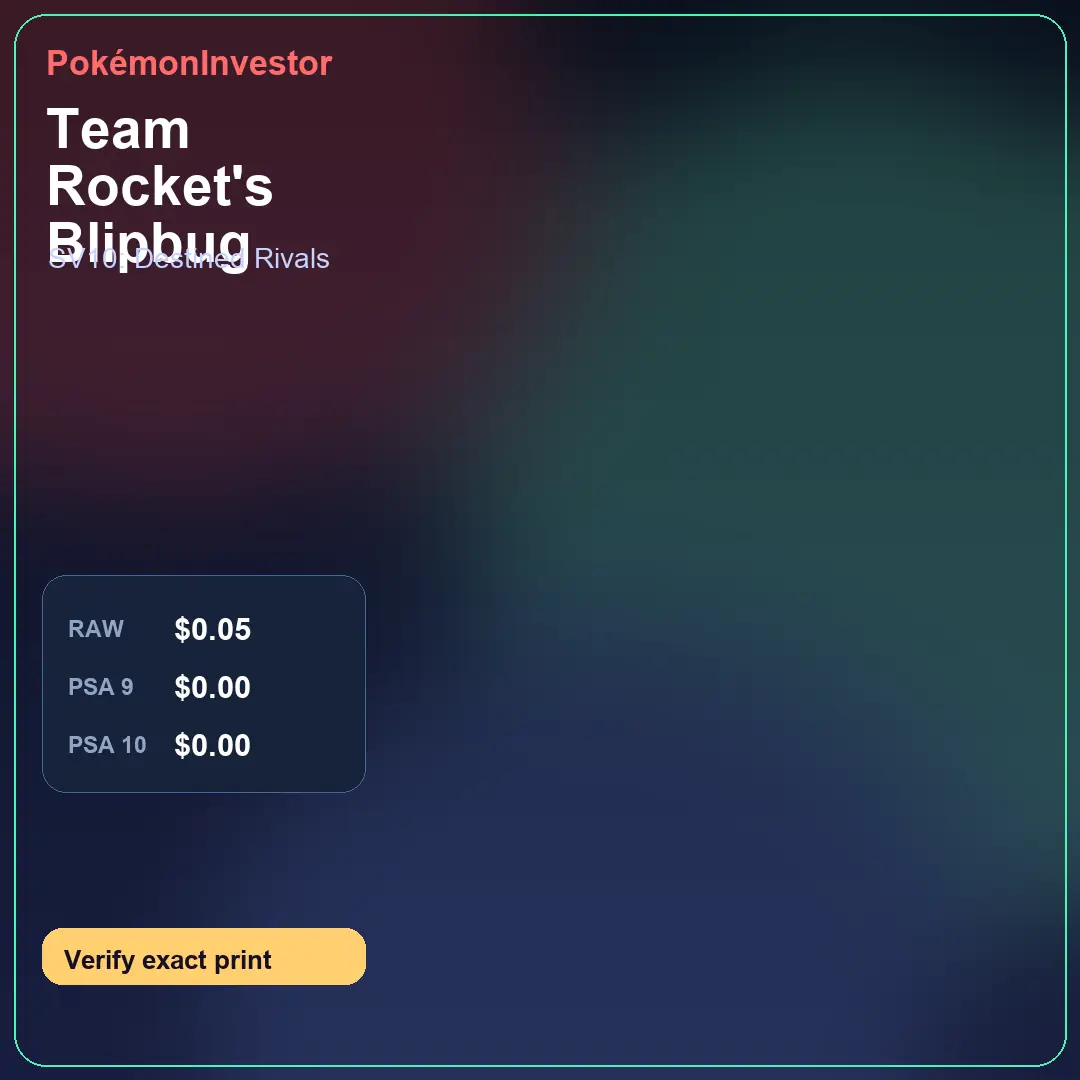 Card research image for Team Rocket's Blipbug