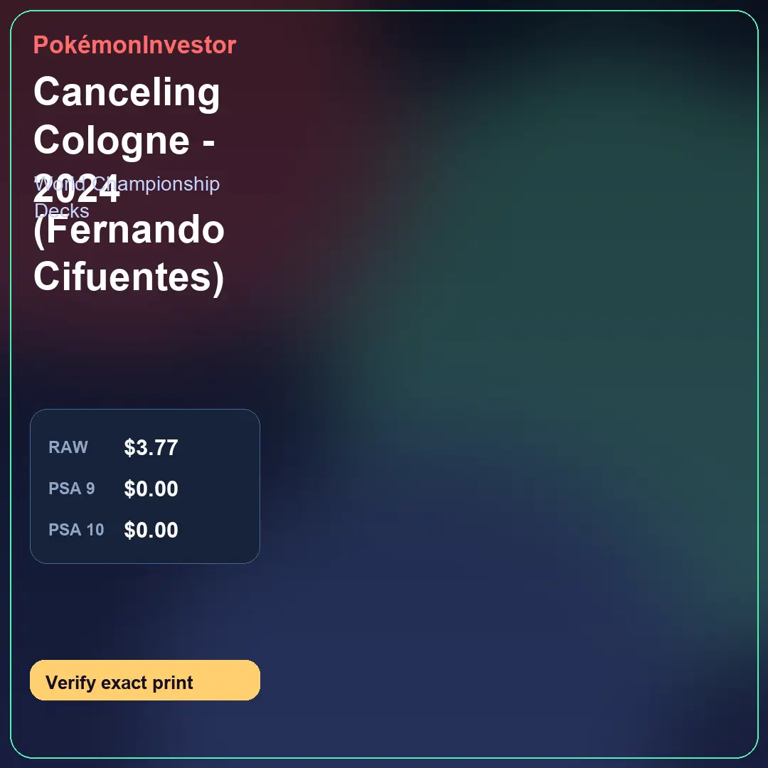 Card research image for Canceling Cologne - 2024 (Fernando Cifuentes)