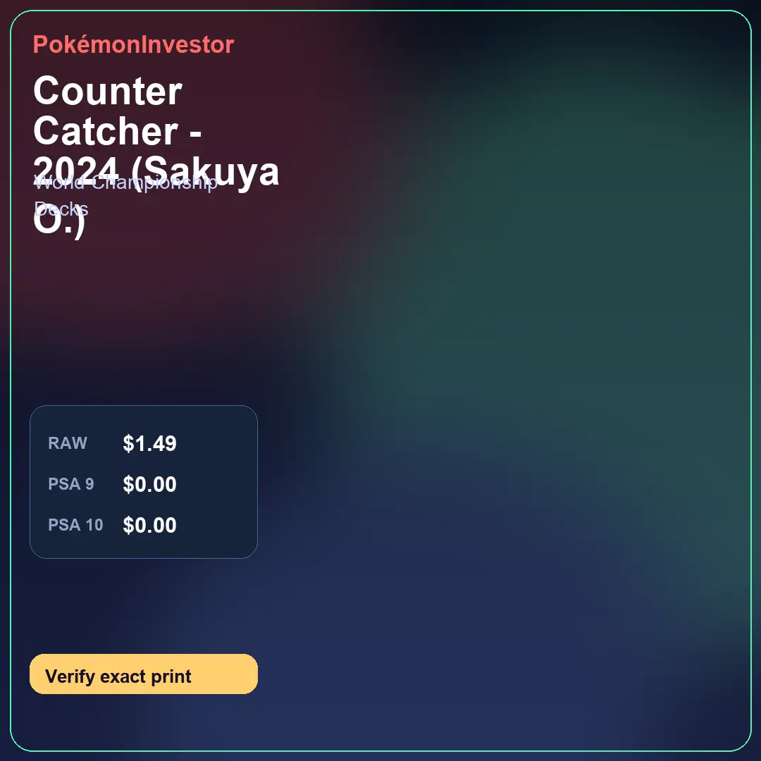 Card research image for Counter Catcher - 2024 (Sakuya O.)