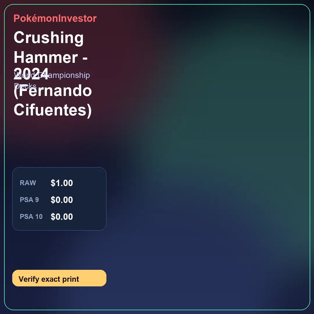 Card research image for Crushing Hammer - 2024 (Fernando Cifuentes)