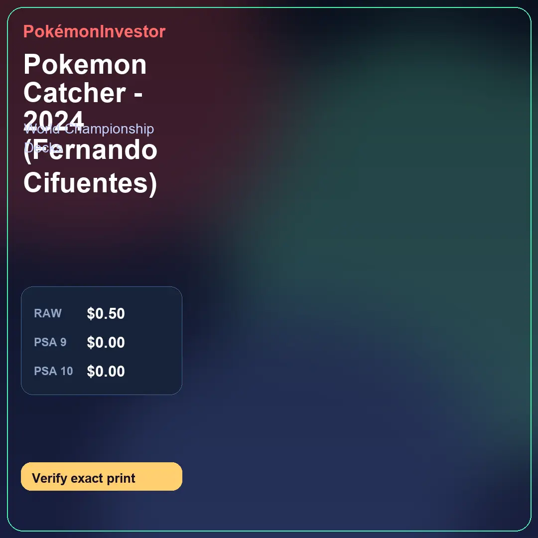 Card research image for Pokemon Catcher - 2024 (Fernando Cifuentes)
