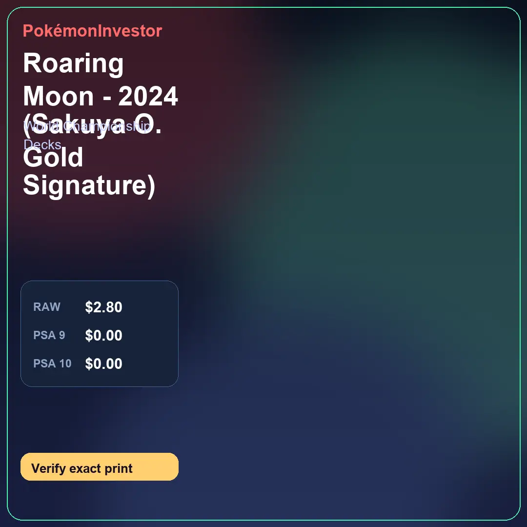 Card research image for Roaring Moon - 2024 (Sakuya O. Gold Signature)