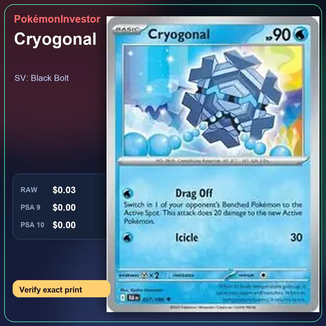 Card research image for Cryogonal