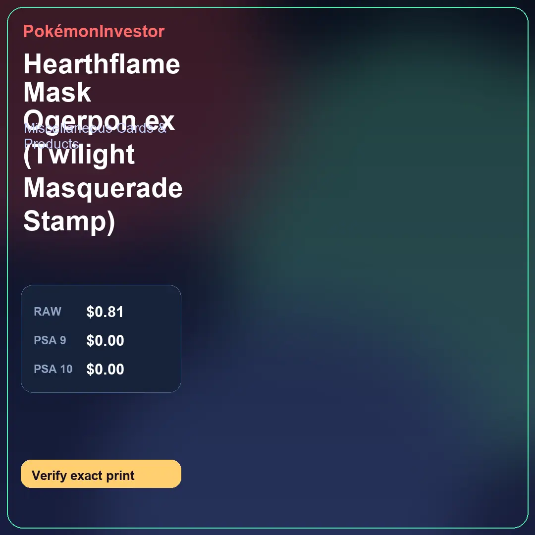 Card research image for Hearthflame Mask Ogerpon ex (Twilight Masquerade Stamp)