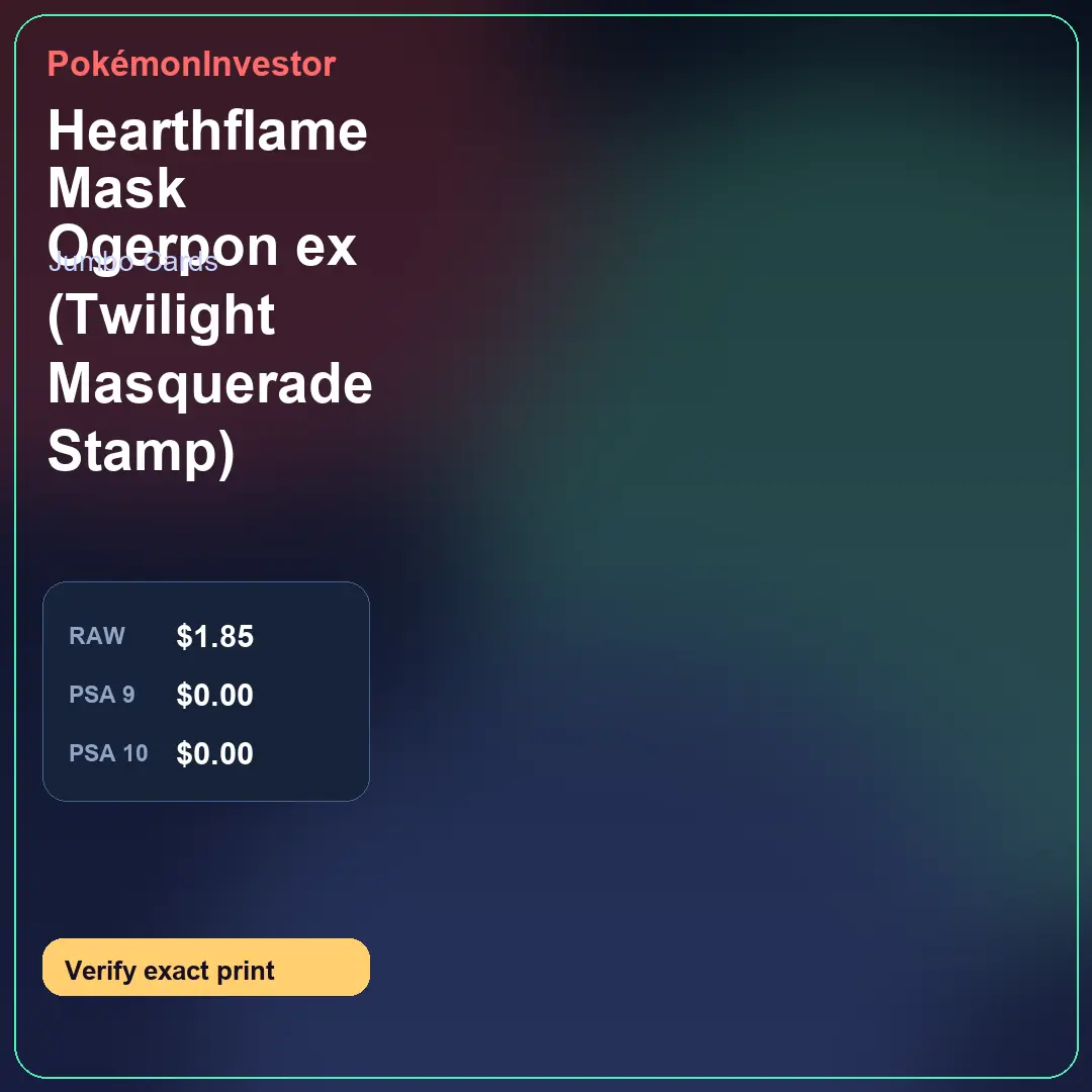 Card research image for Hearthflame Mask Ogerpon ex (Twilight Masquerade Stamp)