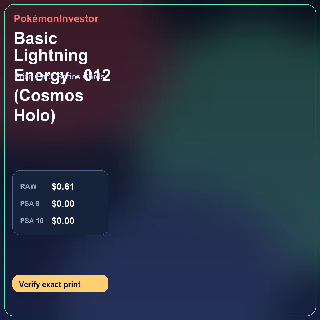 Card research image for Basic Lightning Energy - 012 (Cosmos Holo)