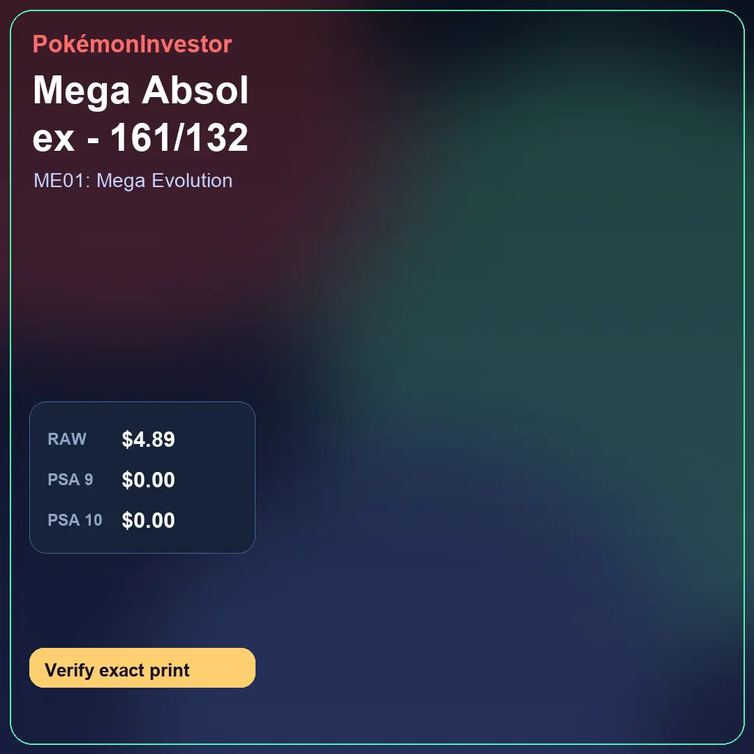 Card research image for Mega Absol ex - 161/132