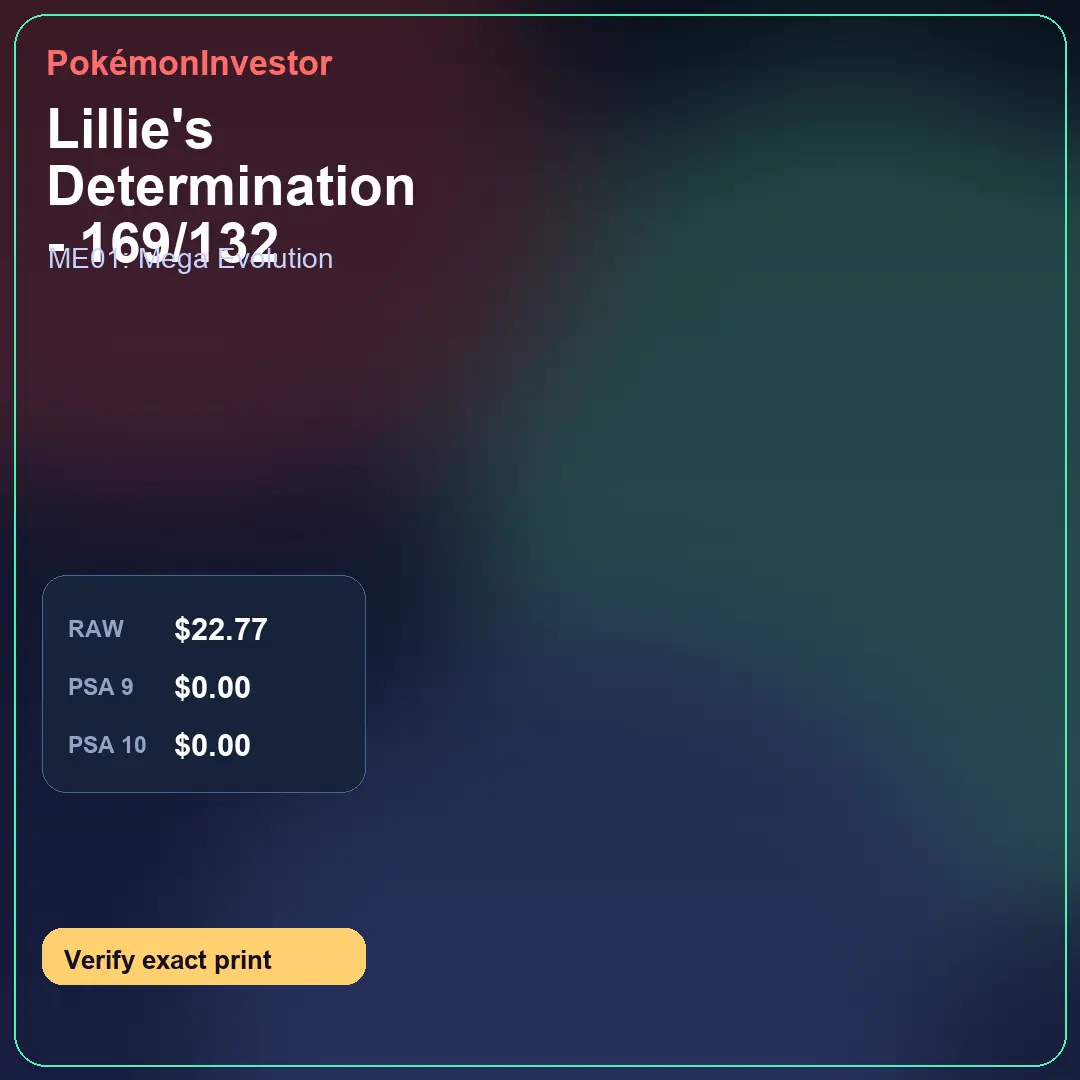 Card research image for Lillie's Determination - 169/132