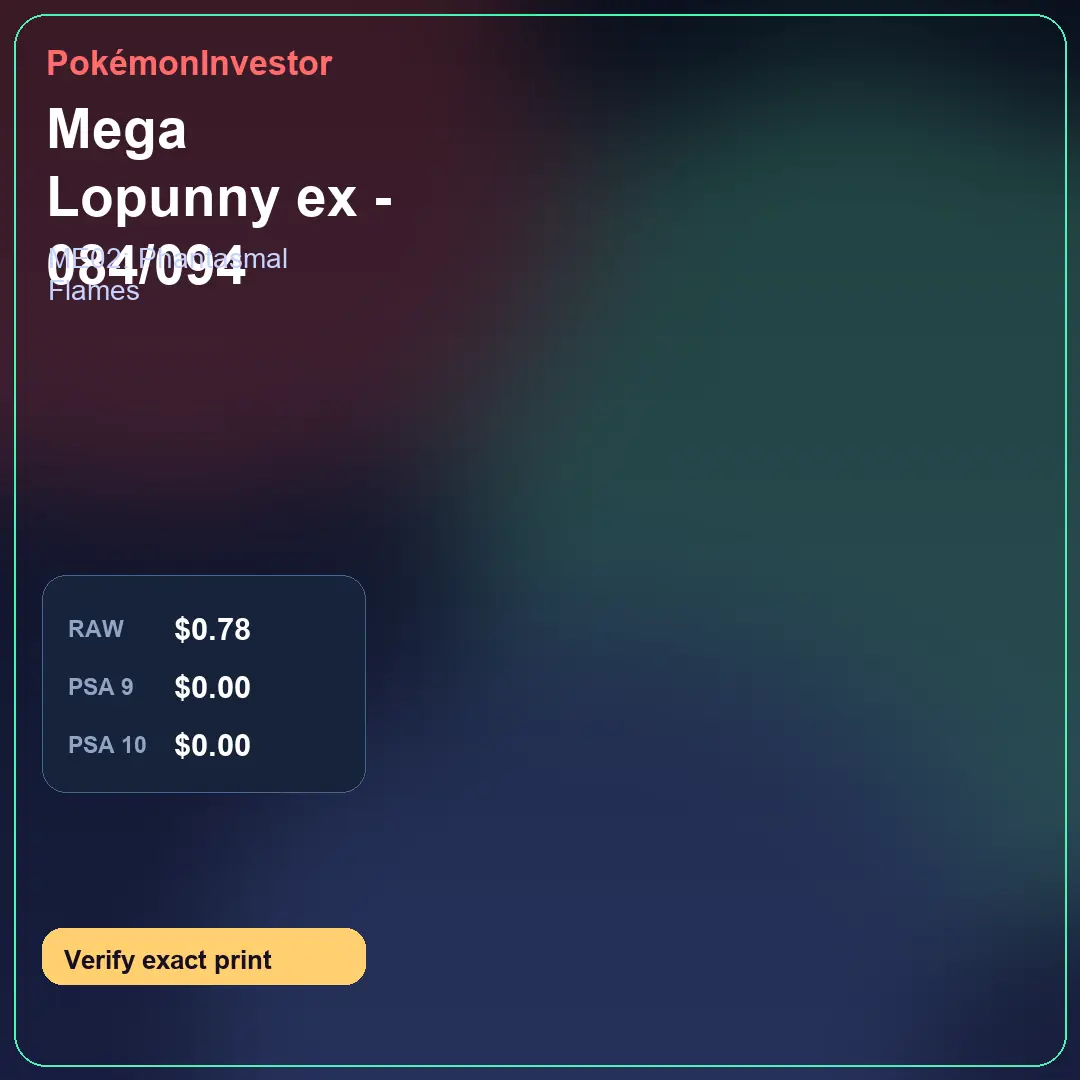 Card research image for Mega Lopunny ex - 084/094