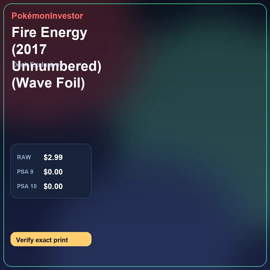Card research image for Fire Energy (2017 Unnumbered) (Wave Foil)