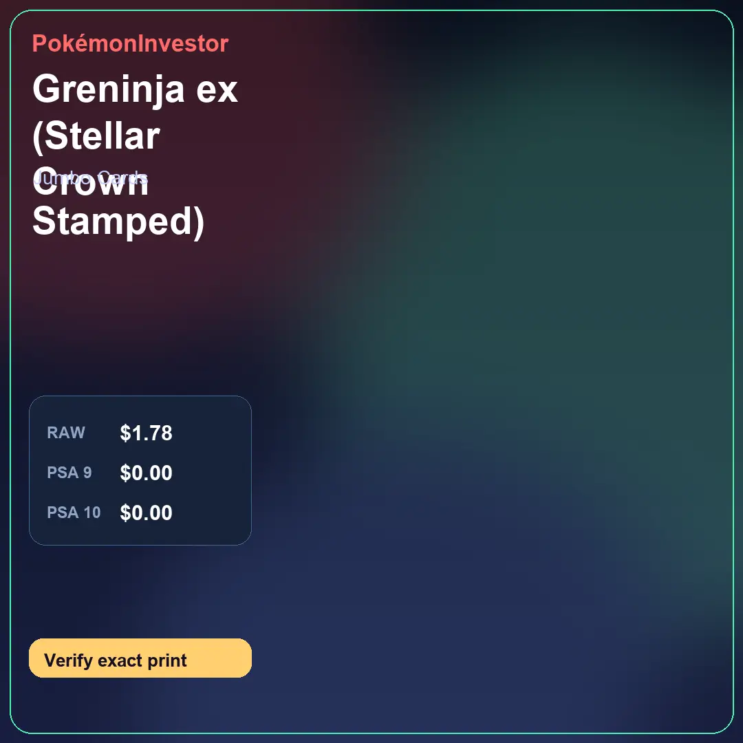 Card research image for Greninja ex (Stellar Crown Stamped)
