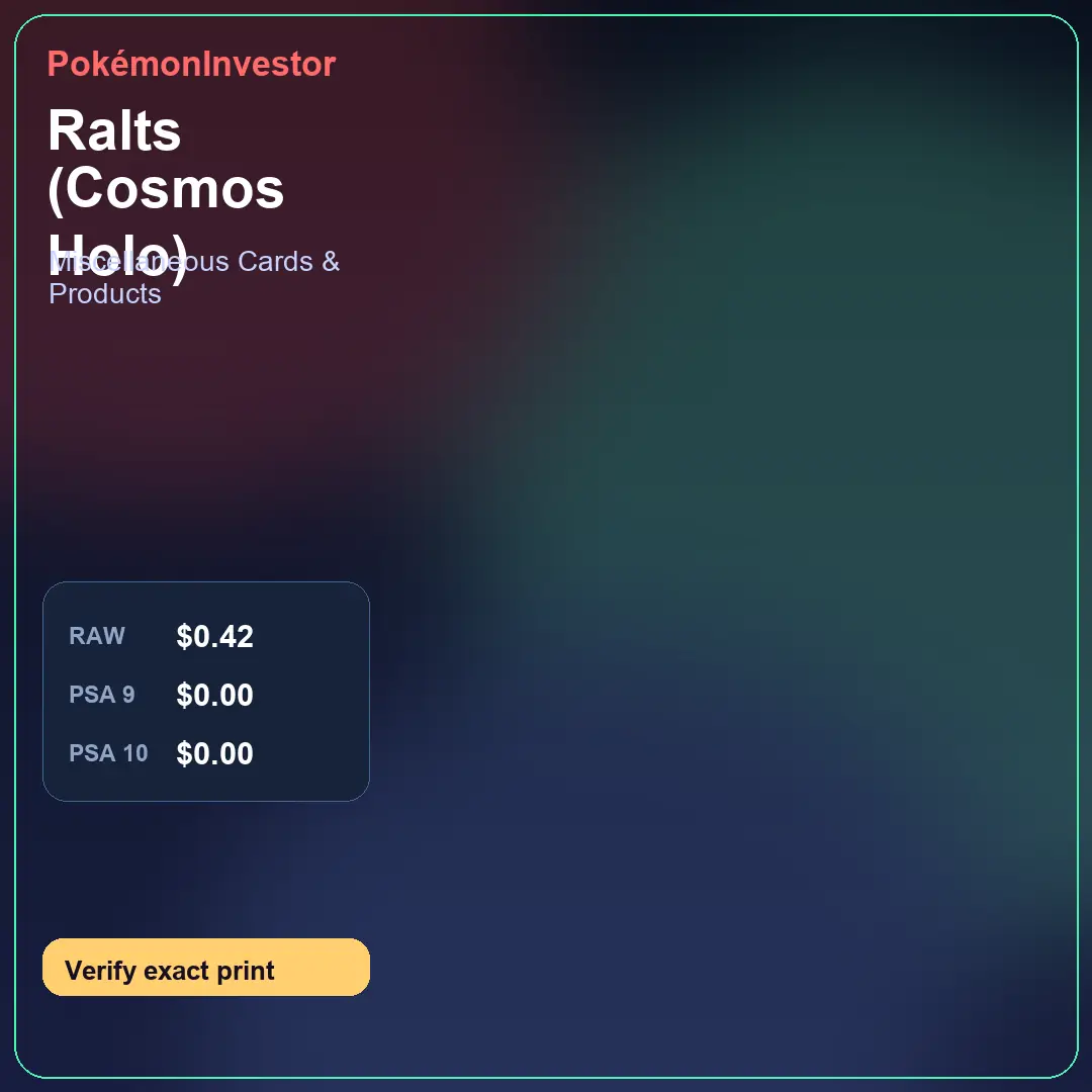 Card research image for Ralts (Cosmos Holo)
