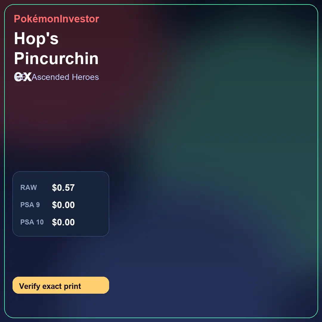 Card research image for Hop's Pincurchin ex