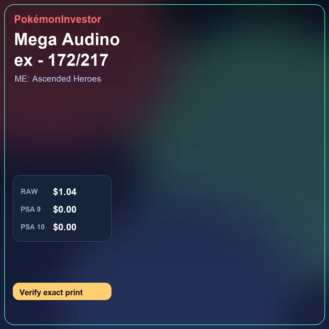 Card research image for Mega Audino ex - 172/217