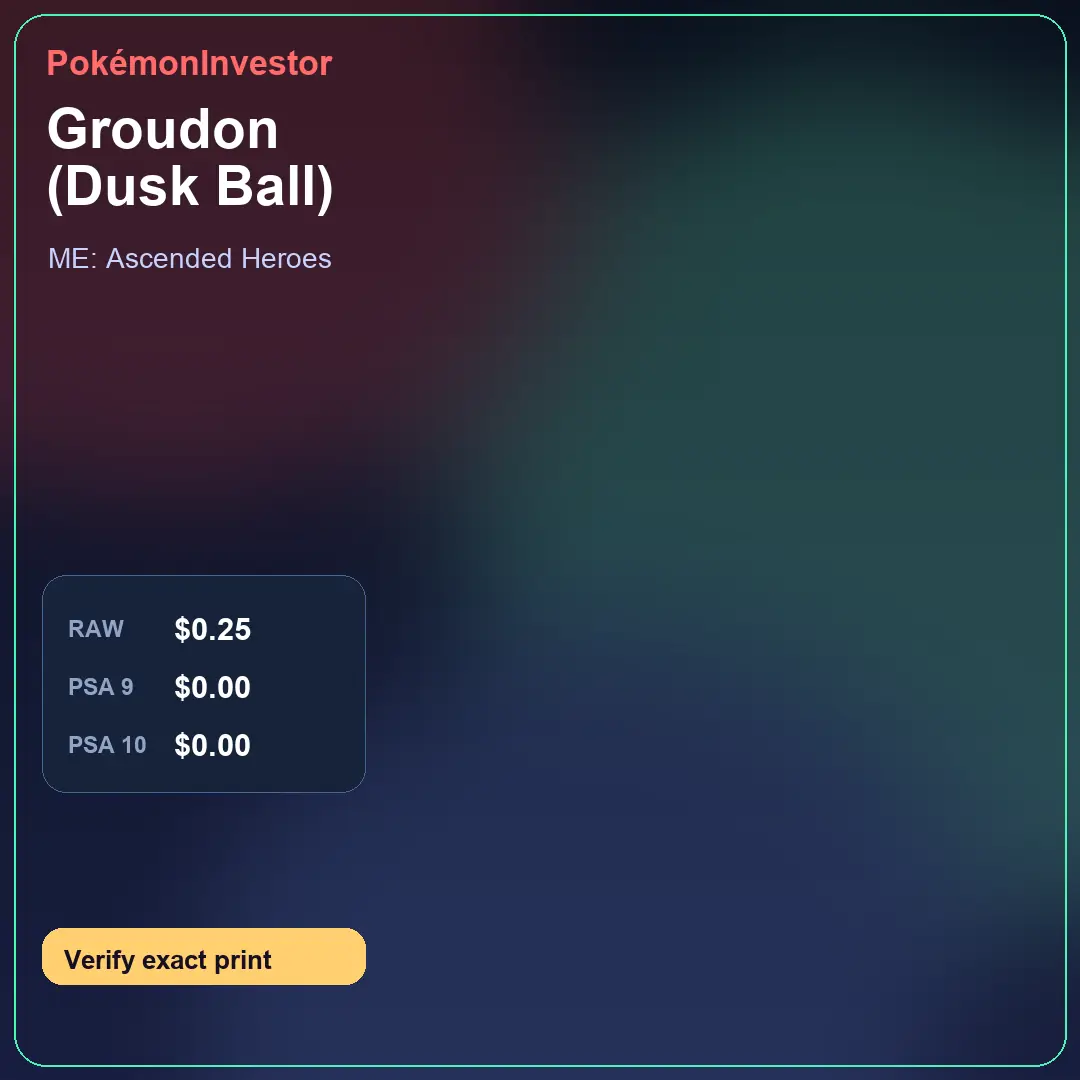 Card research image for Groudon (Dusk Ball)