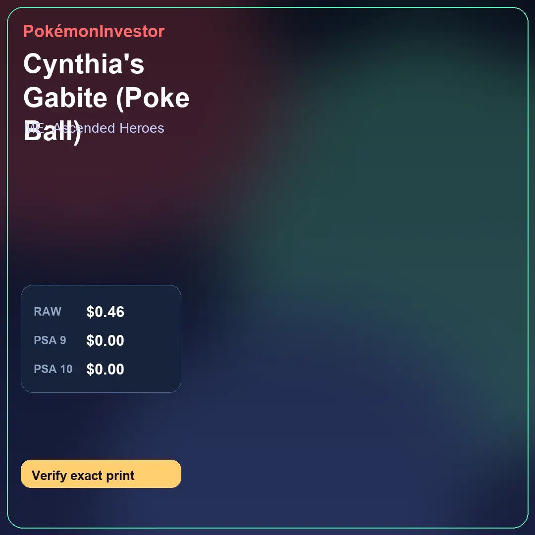 Card research image for Cynthia's Gabite (Poke Ball)