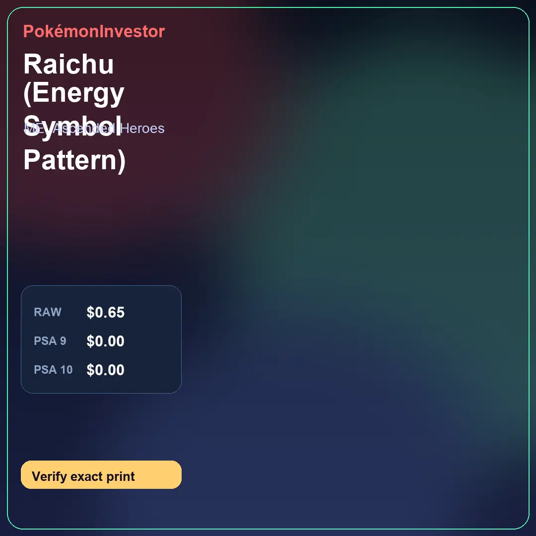 Card research image for Raichu (Energy Symbol Pattern)