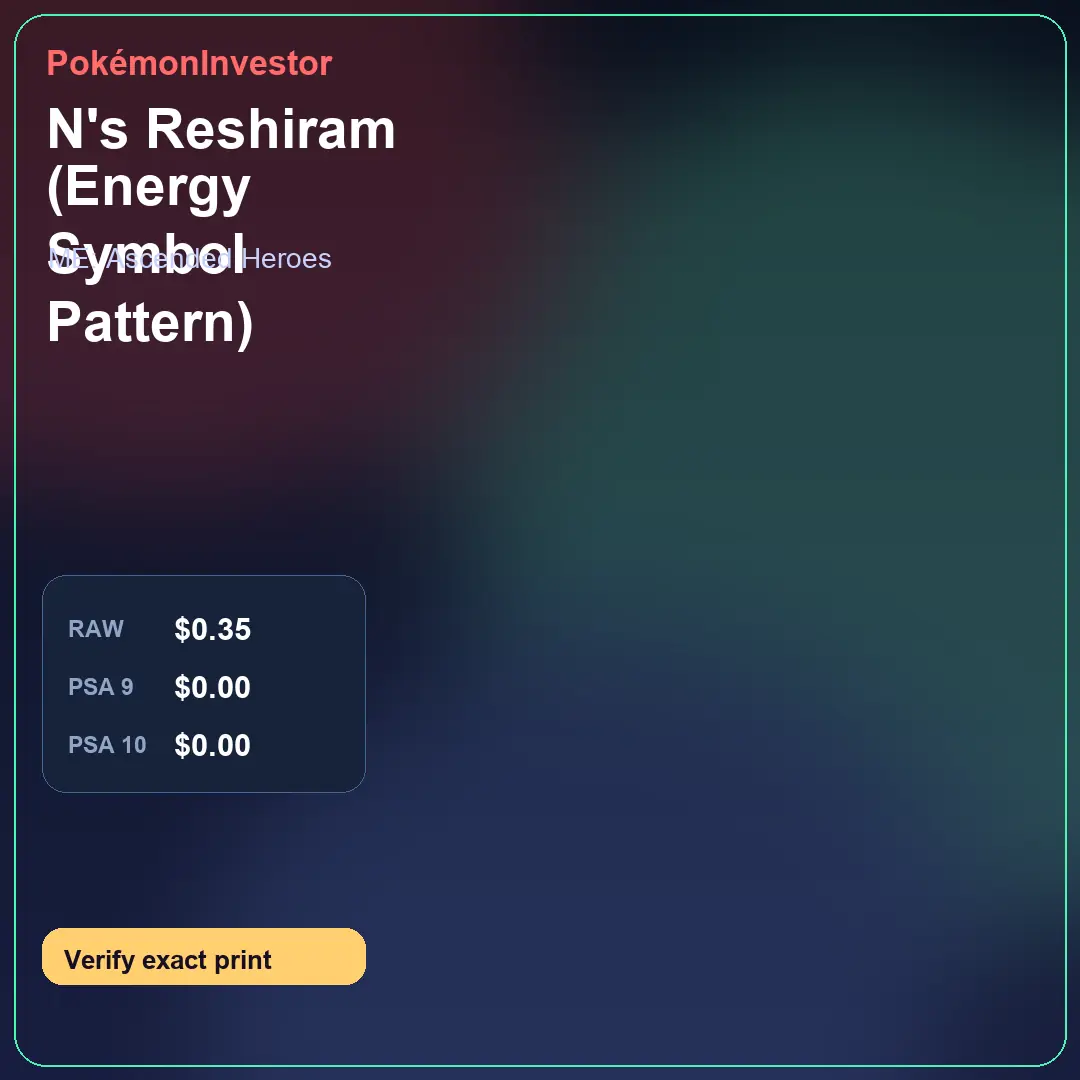 Card research image for N's Reshiram (Energy Symbol Pattern)