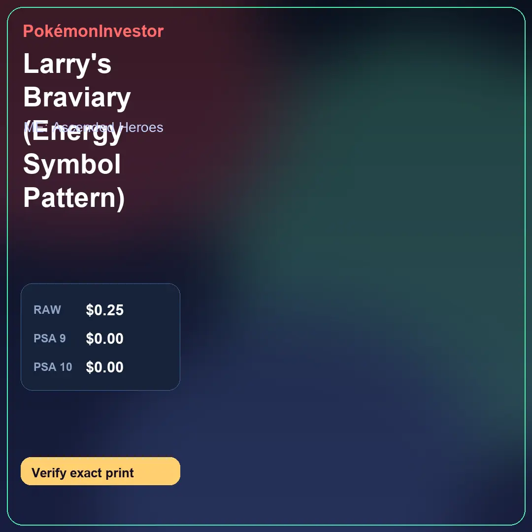 Card research image for Larry's Braviary (Energy Symbol Pattern)
