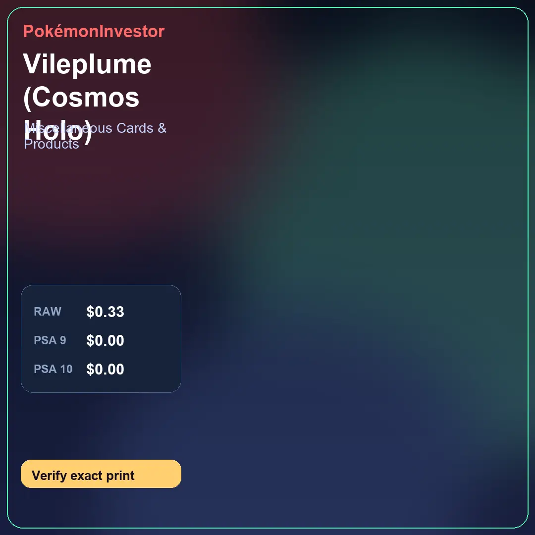 Card research image for Vileplume (Cosmos Holo)