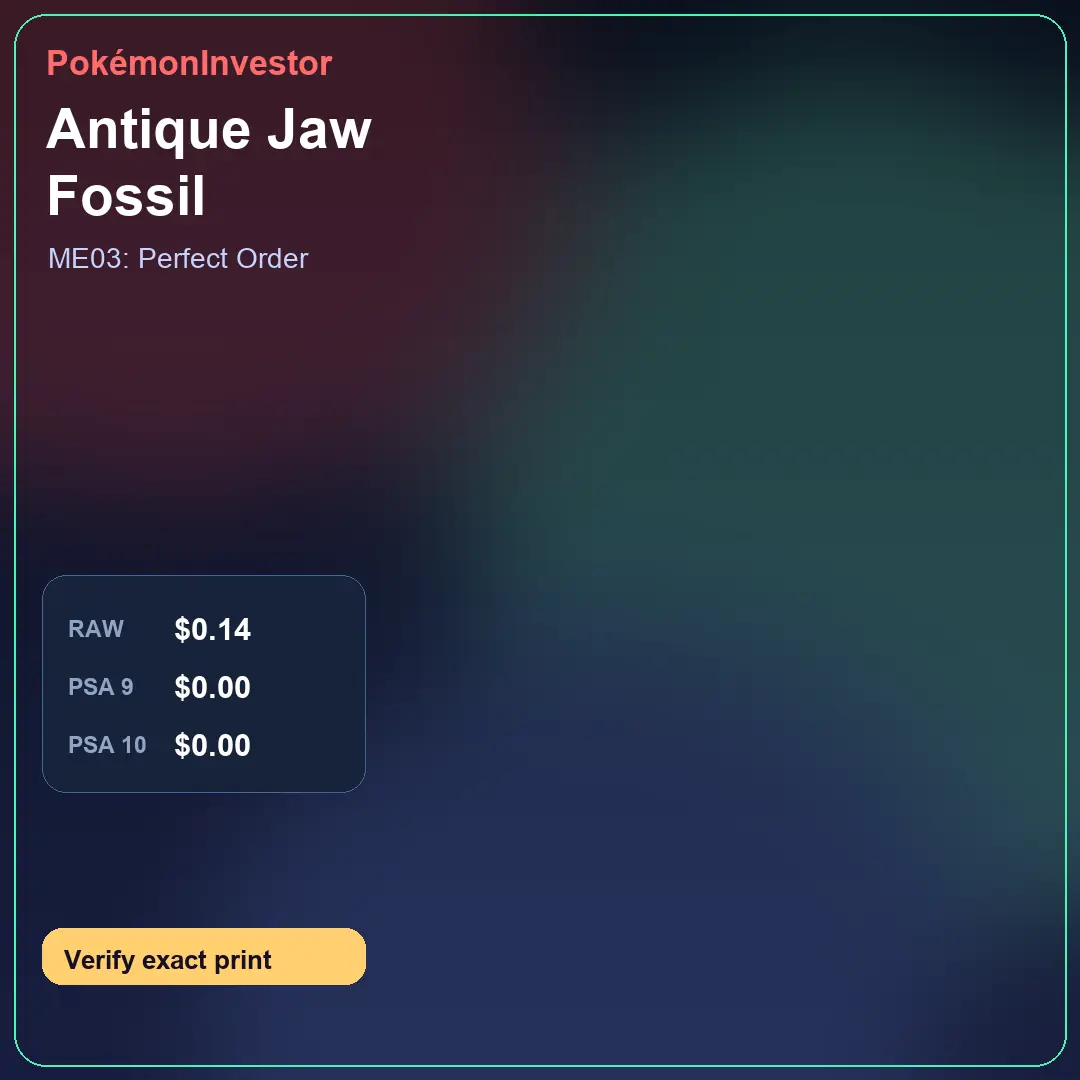 Card research image for Antique Jaw Fossil