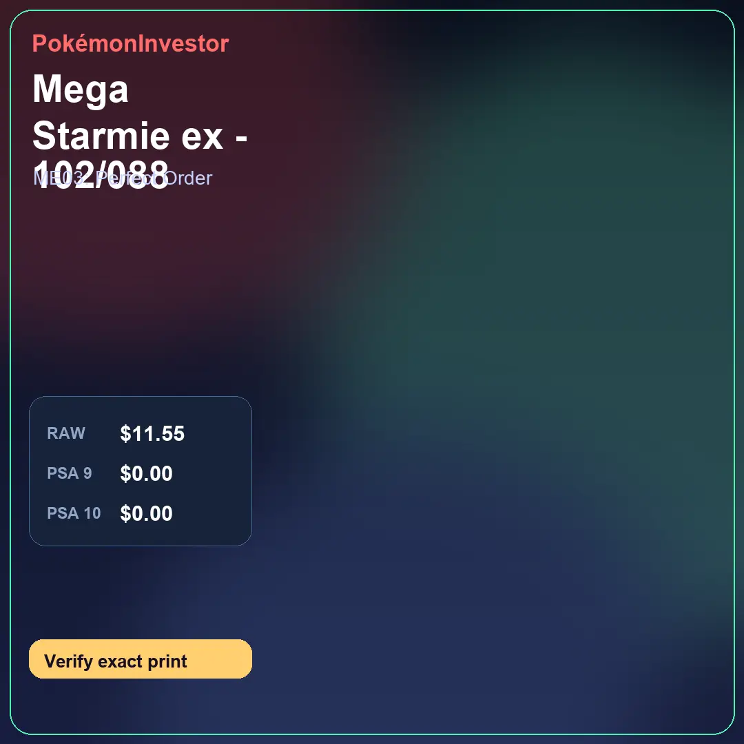 Card research image for Mega Starmie ex - 102/088