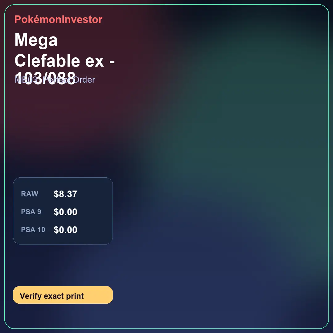 Card research image for Mega Clefable ex - 103/088