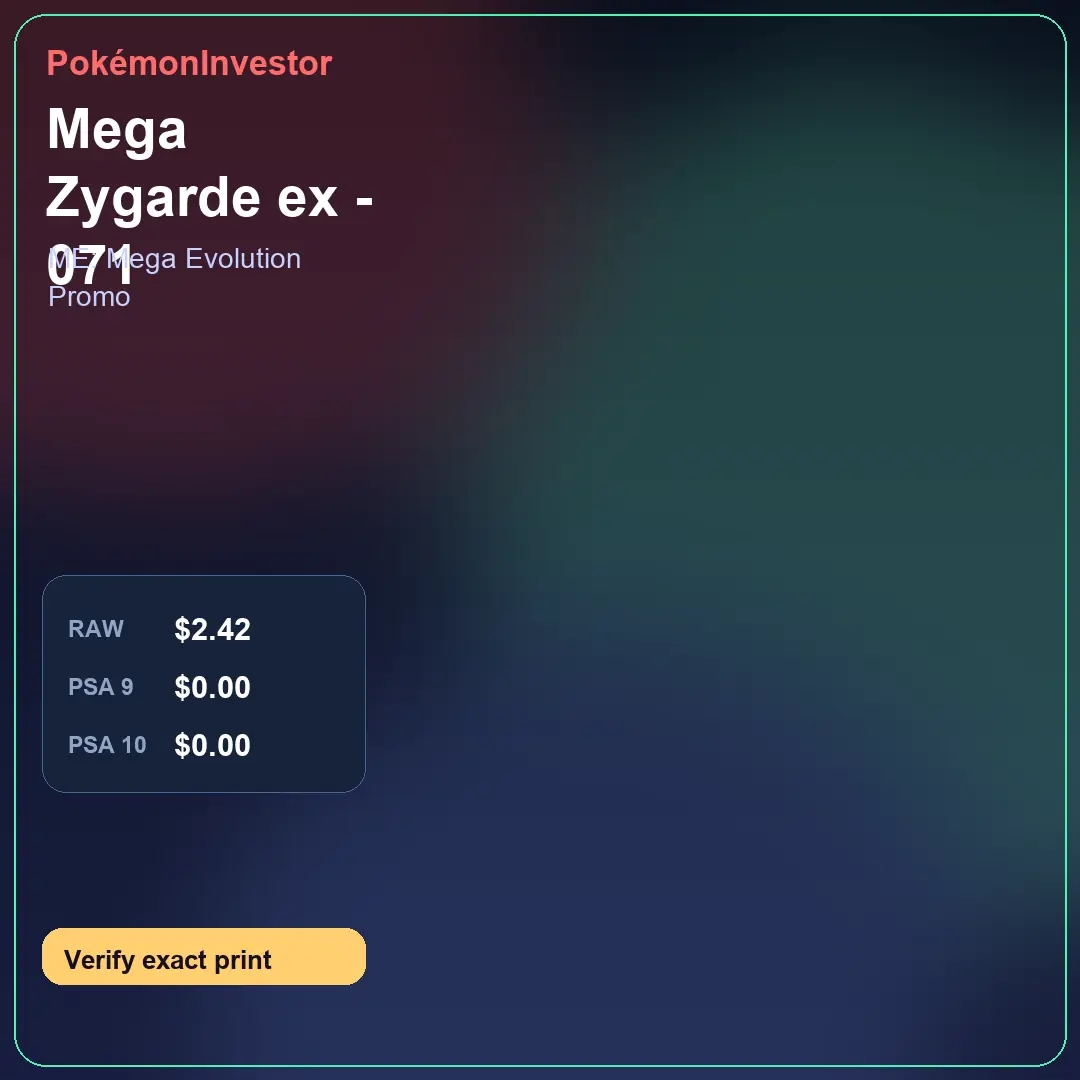 Card research image for Mega Zygarde ex - 071