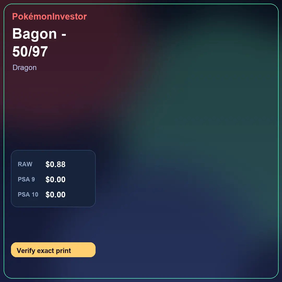 Card research image for Bagon - 50/97