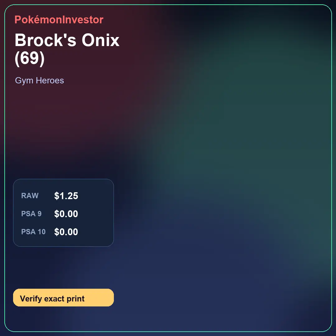 Card research image for Brock's Onix (69)