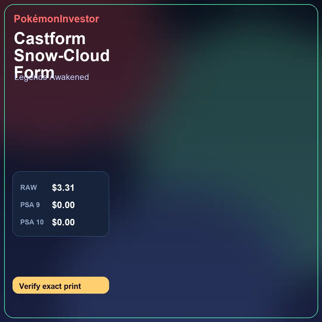 Card research image for Castform Snow-Cloud Form