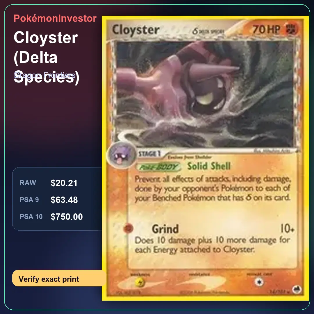 Card research image for Cloyster (Delta Species)
