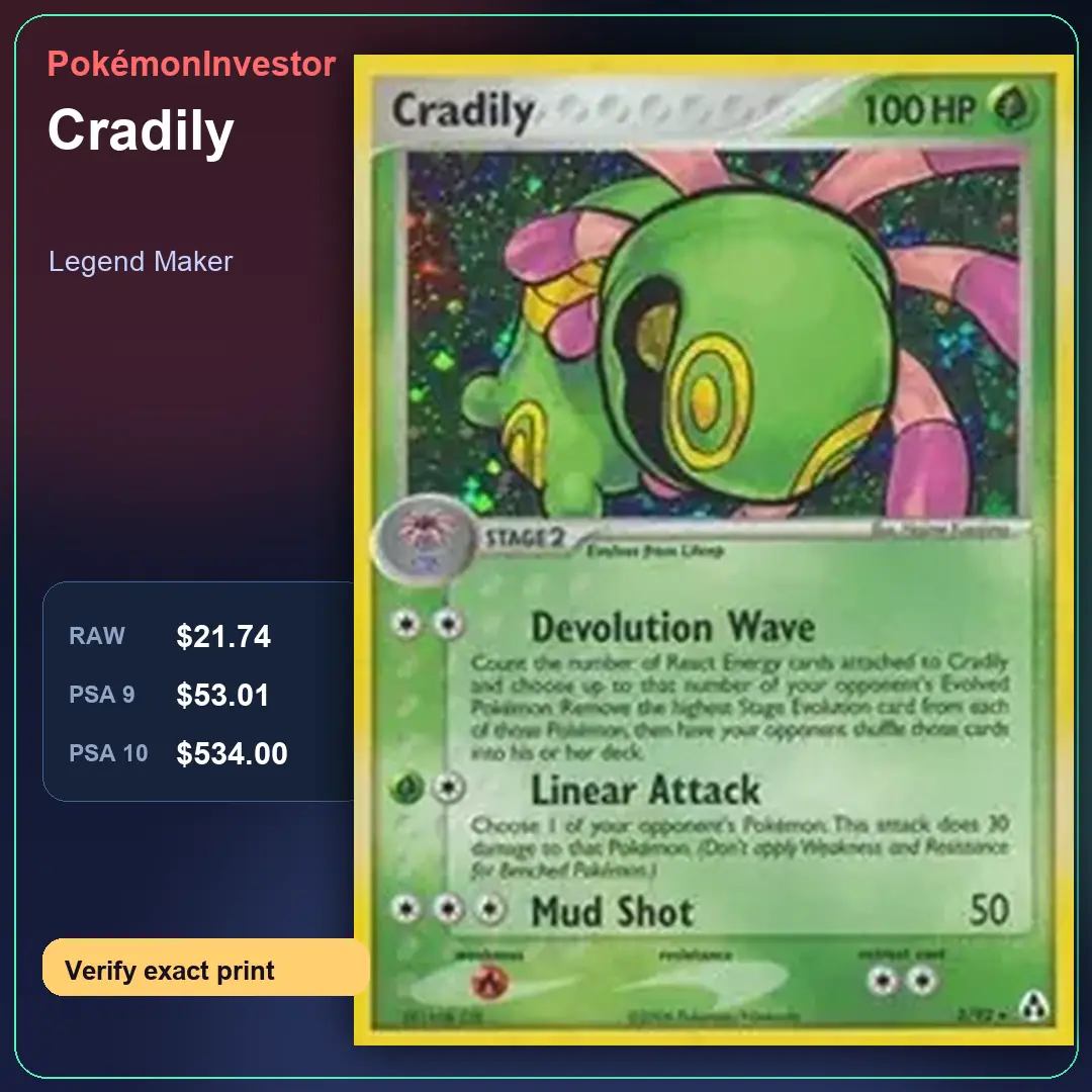 Card research image for Cradily