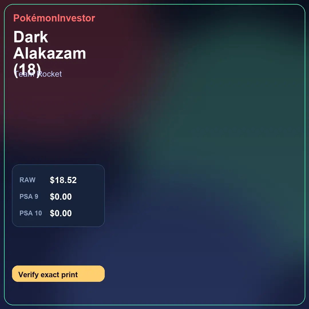 Card research image for Dark Alakazam (18)