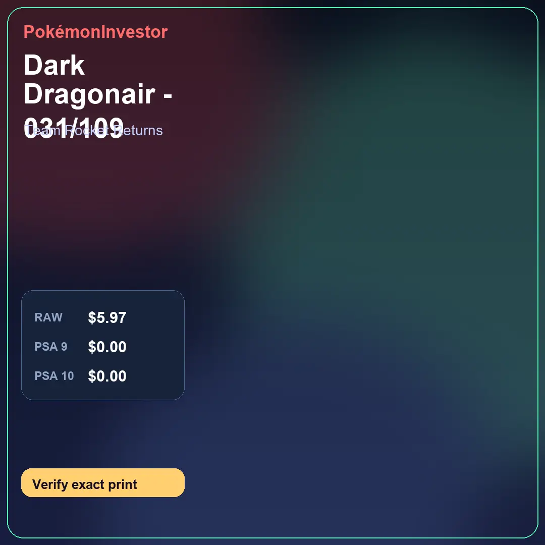 Card research image for Dark Dragonair - 031/109
