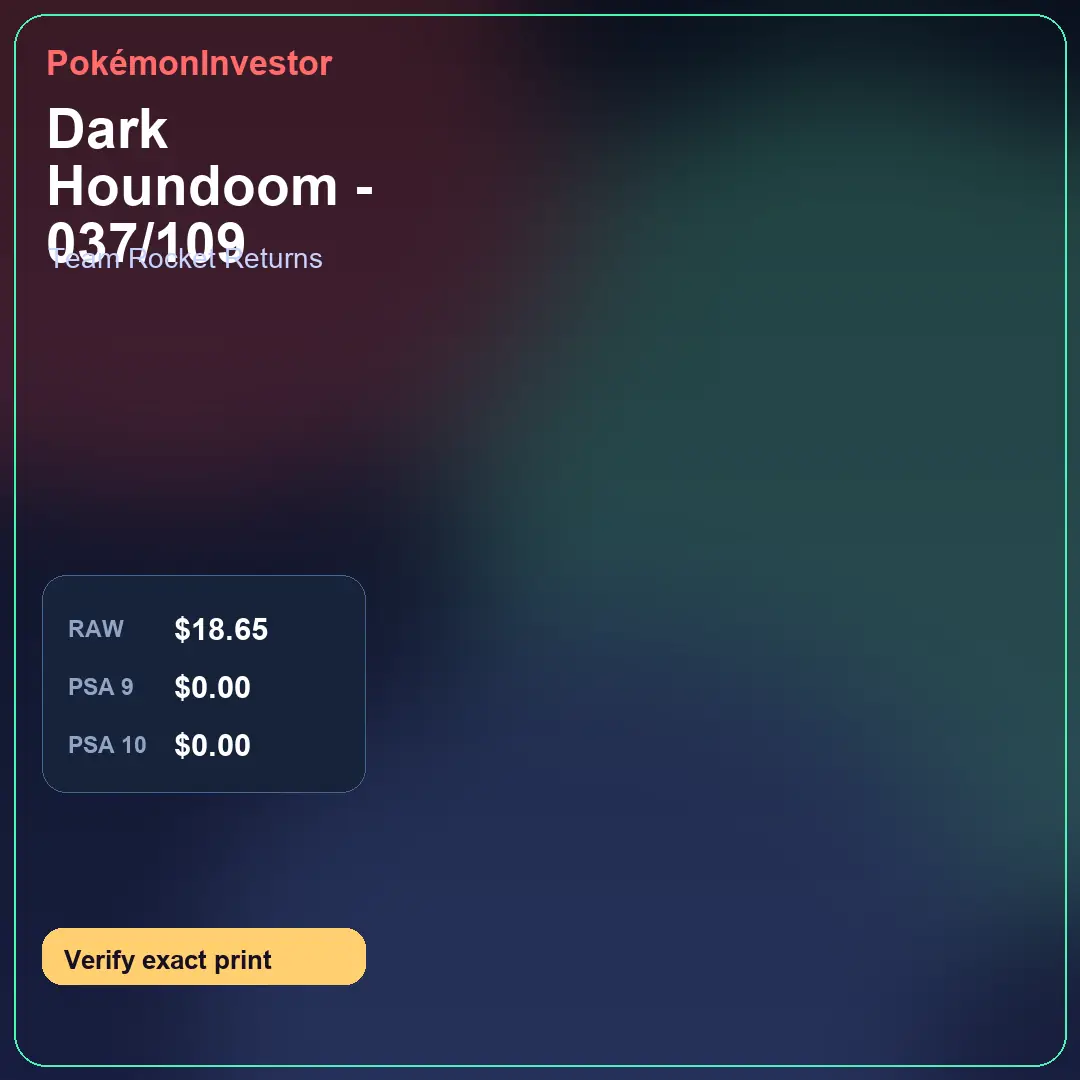 Card research image for Dark Houndoom - 037/109