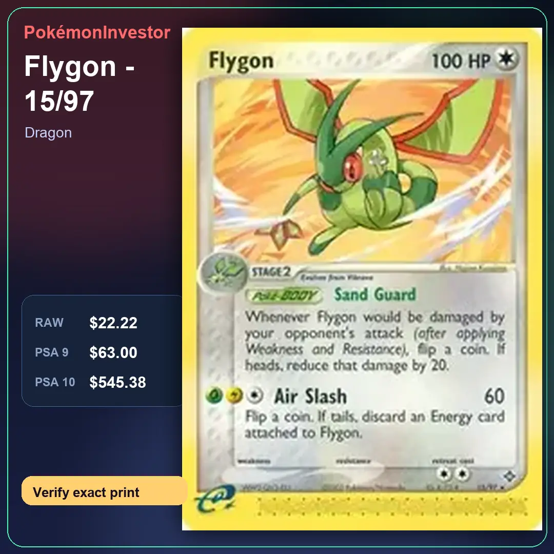 Card research image for Flygon - 15/97