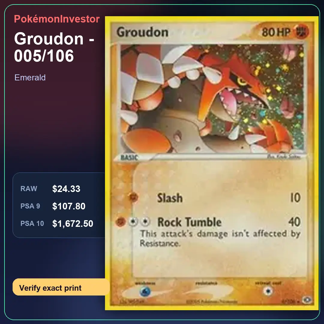 Card research image for Groudon - 005/106