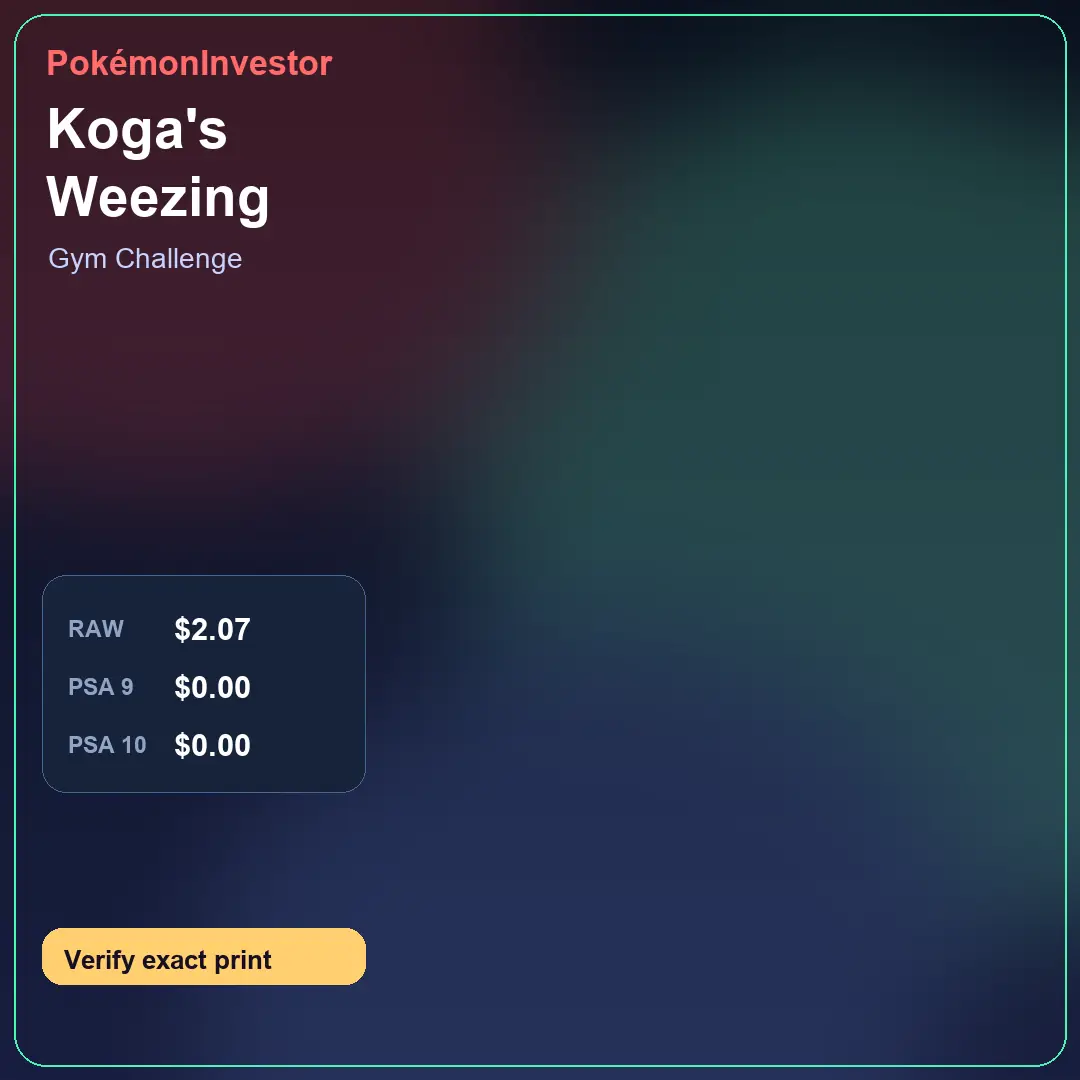 Card research image for Koga's Weezing