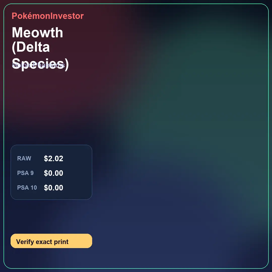Card research image for Meowth (Delta Species)