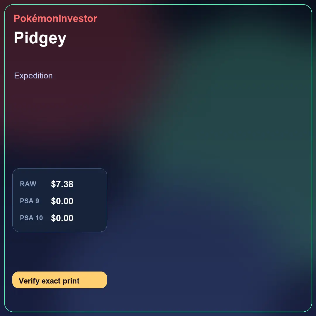 Card research image for Pidgey