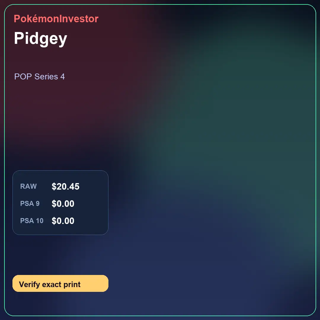 Card research image for Pidgey