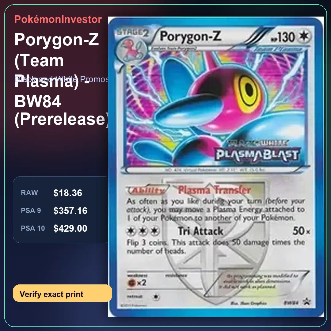 Card research image for Porygon-Z (Team Plasma) - BW84 (Prerelease)